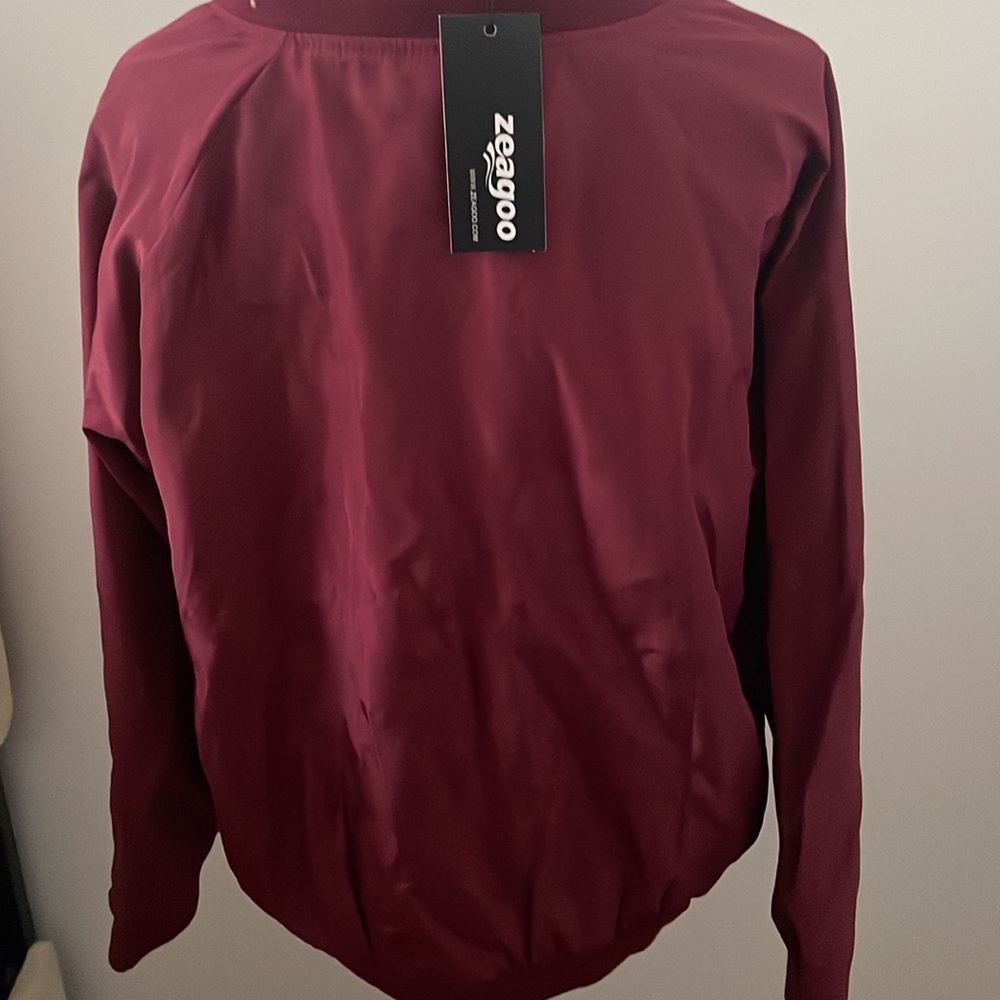 Burgundy bomber jacket - Picture 2 of 2